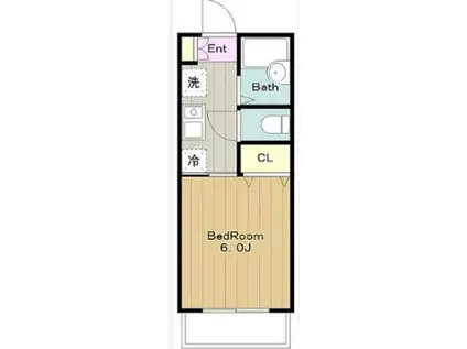 ロアジール永(ワンルーム/4階)の間取り写真