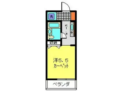 ホーユウコンフォルト白楽A棟(1K/4階)の間取り写真