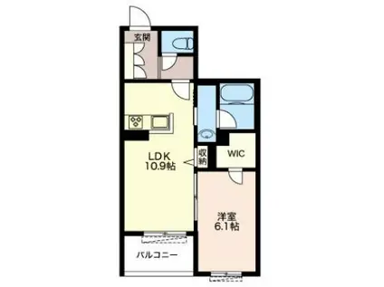 御留山テラス(1LDK/2階)の間取り写真