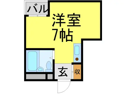 ルミナス西宮(ワンルーム/5階)の間取り写真