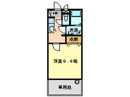 アビリティ居能(1K/1階)の間取り写真