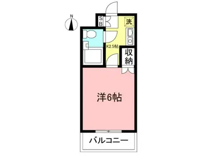 プレミアムヒルズ横浜片倉(1K/3階)の間取り写真