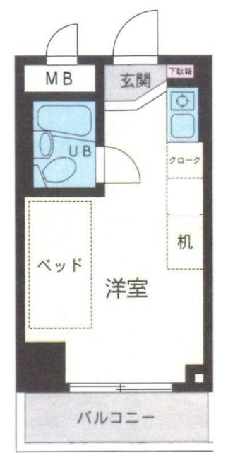 トーショービル(ワンルーム/3階)の間取り写真