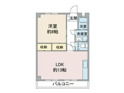 藤本コーポ(1LDK/3階)の間取り写真