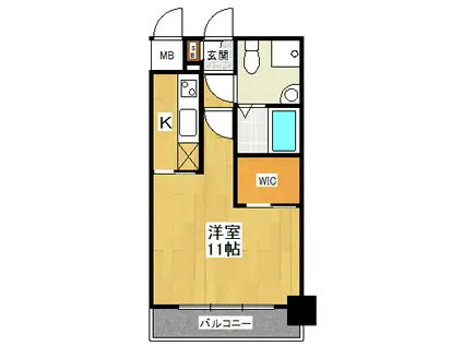 セレニテ甲子園1号棟(1K/6階)の間取り写真