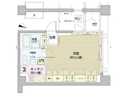 ガーデニエール砧レジデンス(1K/5階)の間取り写真