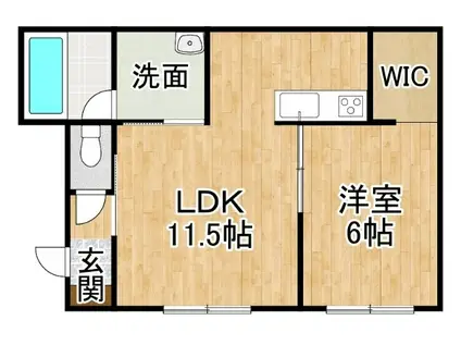 CANDY(1LDK/3階)の間取り写真