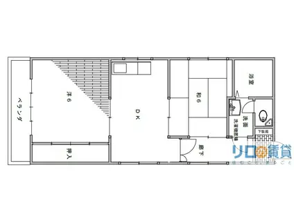 ヴィラ松本(2DK/3階)の間取り写真