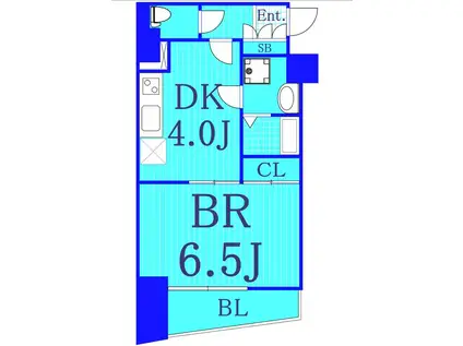 グリフィン横浜・ディアコート(1K/6階)の間取り写真