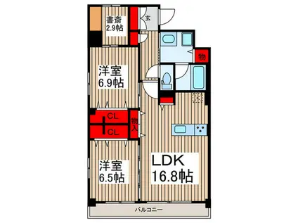 MAGNOLIA.N(2LDK/2階)の間取り写真