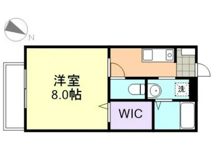 SUNRISEU A棟(1K/1階)の間取り写真