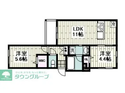 フォーンコート(2LDK/1階)の間取り写真