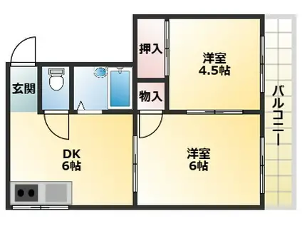 大谷マンション(2DK/2階)の間取り写真