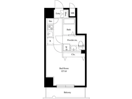 レグゼ 東京イーストID(1K/3階)の間取り写真