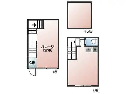 ラ・エアナ(1K/1階)の間取り写真