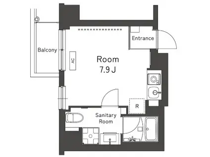 レキシントン・スクエア曙橋(ワンルーム/4階)の間取り写真