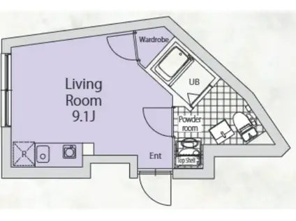 NOZOMIO PREMIER目黒(ワンルーム/2階)の間取り写真