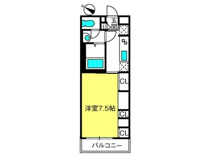 リブリ・大宮桜木町(1K/2階)の間取り写真