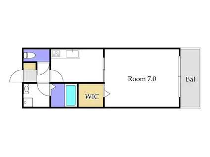 クラージュ(1K/1階)の間取り写真