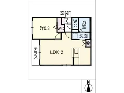 HEBEL GM(1LDK/1階)の間取り写真
