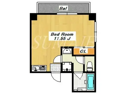 アズ小岩レジデンス(ワンルーム/2階)の間取り写真