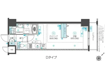フェニックス新横濱クアトロ(ワンルーム/3階)の間取り写真
