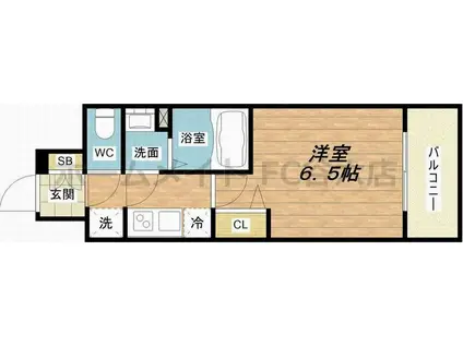 スワンズシティ新大阪ヴィーヴォ(1K/10階)の間取り写真