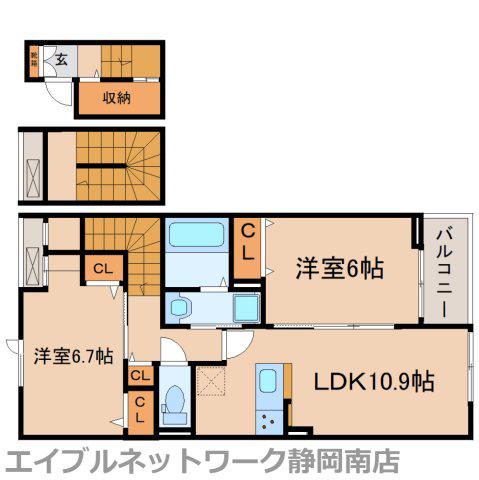 ベル グリシーヌ(2LDK/3階)の間取り写真