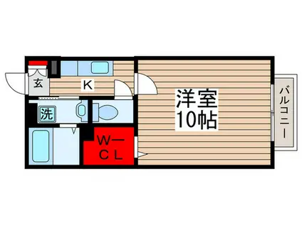 ソンリッサ(1K/1階)の間取り写真