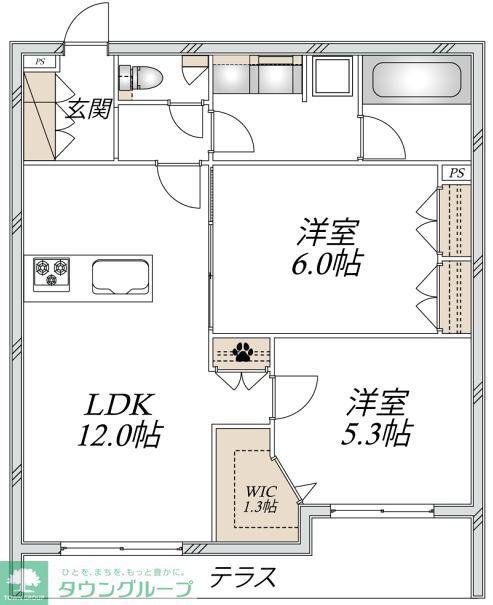 LS PLUS 豊玉中(2LDK/1階)の間取り写真