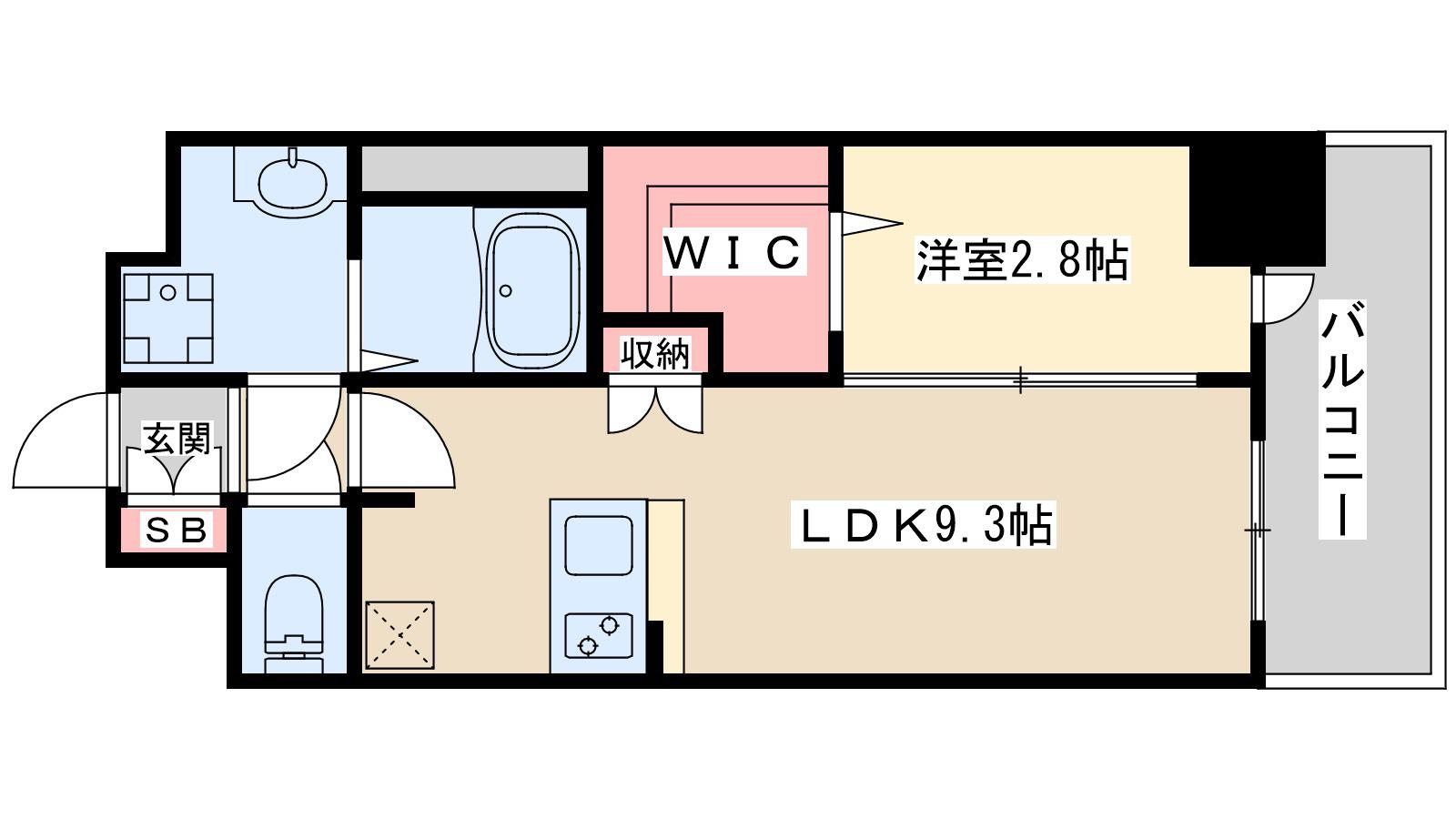 セレニテ新大阪プリエ(1LDK/10階)の間取り写真