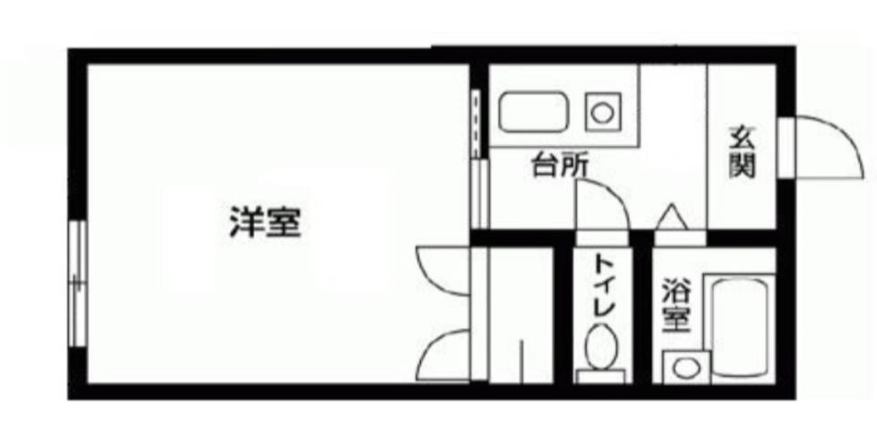 クロノス南矢名1番館(1K/2階)の間取り写真