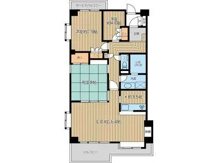 HF田無レジデンス(3LDK/1階)の間取り写真