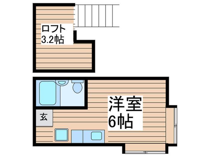 キャピタル八柱(ワンルーム/2階)の間取り写真