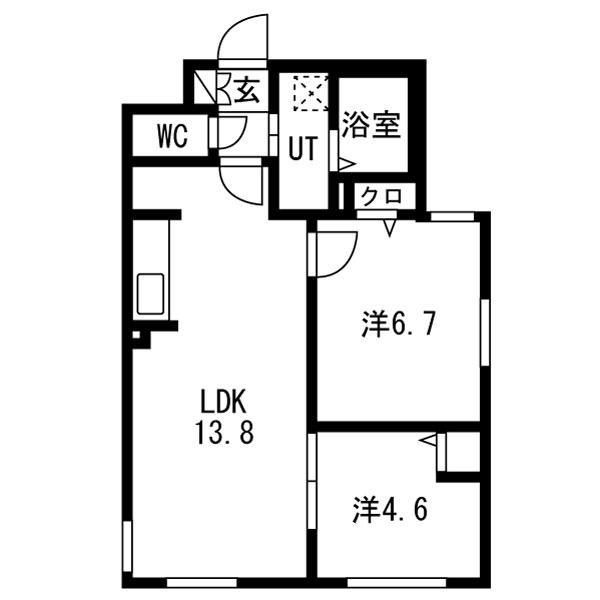 NOBLE CHARMANT元町(2LDK/3階)の間取り写真