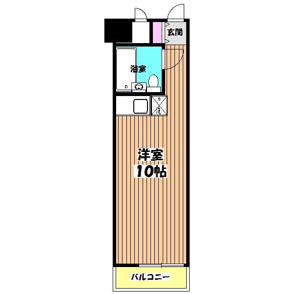 TS GARDEN永山(ワンルーム/3階)の間取り写真