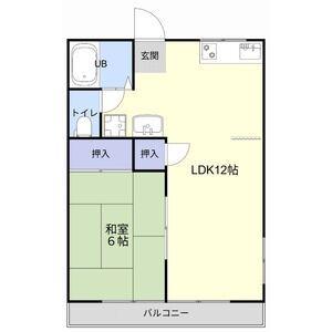 グランパス A棟(1LDK/2階)の間取り写真