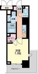 ハビテ靱センターコート(1K/11階)の間取り写真