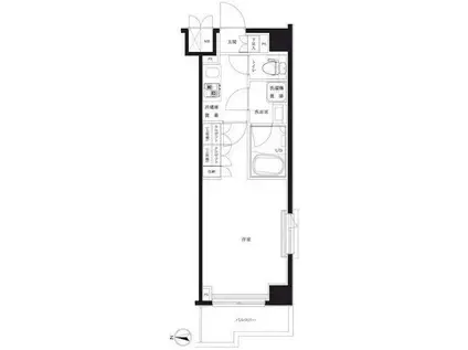 ルーブル川崎八番館(1K/6階)の間取り写真