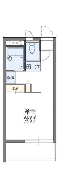 レオパレスエスパシオ21B(ワンルーム/3階)の間取り写真