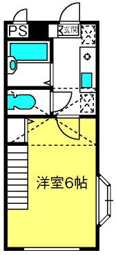 アルバニー土呂駅前(1K/1階)の間取り写真