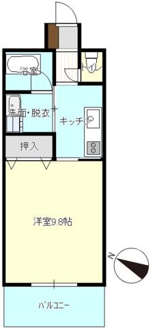 グランコートZIKE(1K/4階)の間取り写真