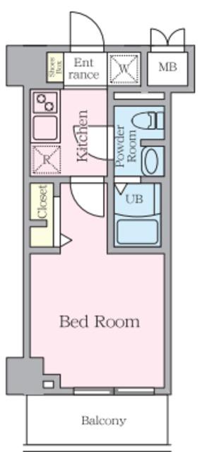 S-RESIDENCE妙典BROAD(1K/2階)の間取り写真