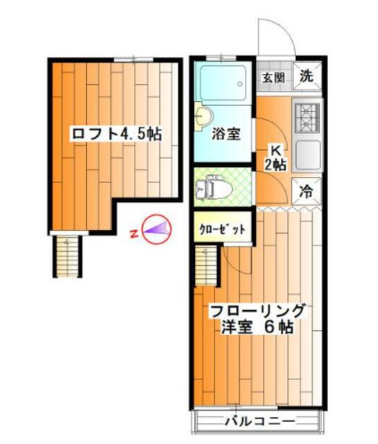 美里ハウス居村(1K/1階)の間取り写真