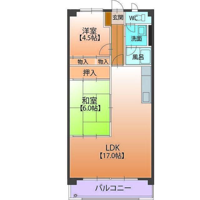 フォレストマンション(2LDK/2階)の間取り写真