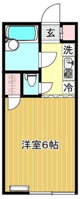 ソレイユハイ(1K/2階)の間取り写真