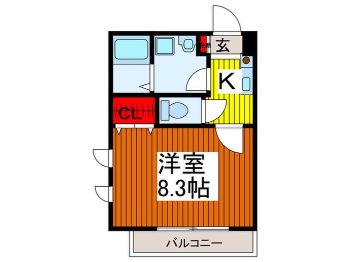 メゾンイヴォワール(1K/3階)の間取り写真