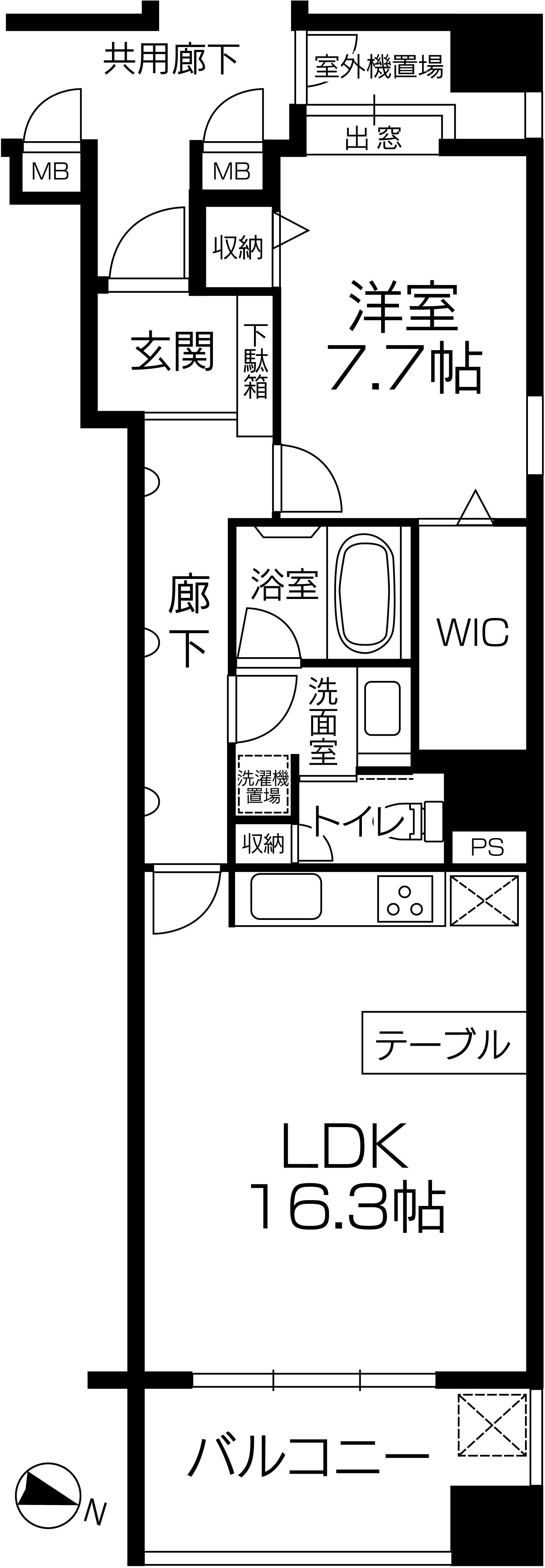 ソーレ・ブリアンテ(1LDK/8階)の間取り写真