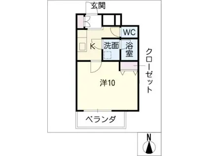 ASKビル(1K/8階)の間取り写真