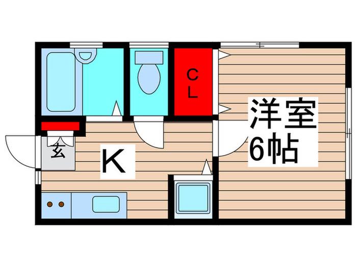 メゾン直希(1K/2階)の間取り写真